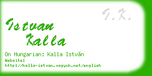 istvan kalla business card