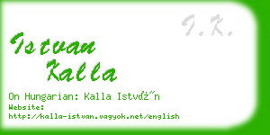 istvan kalla business card